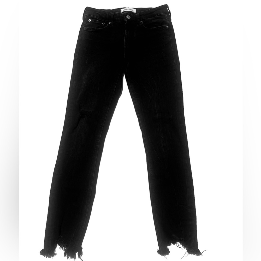 Zara Woman Premium Denim Collection Black Denim Jeans Size 4